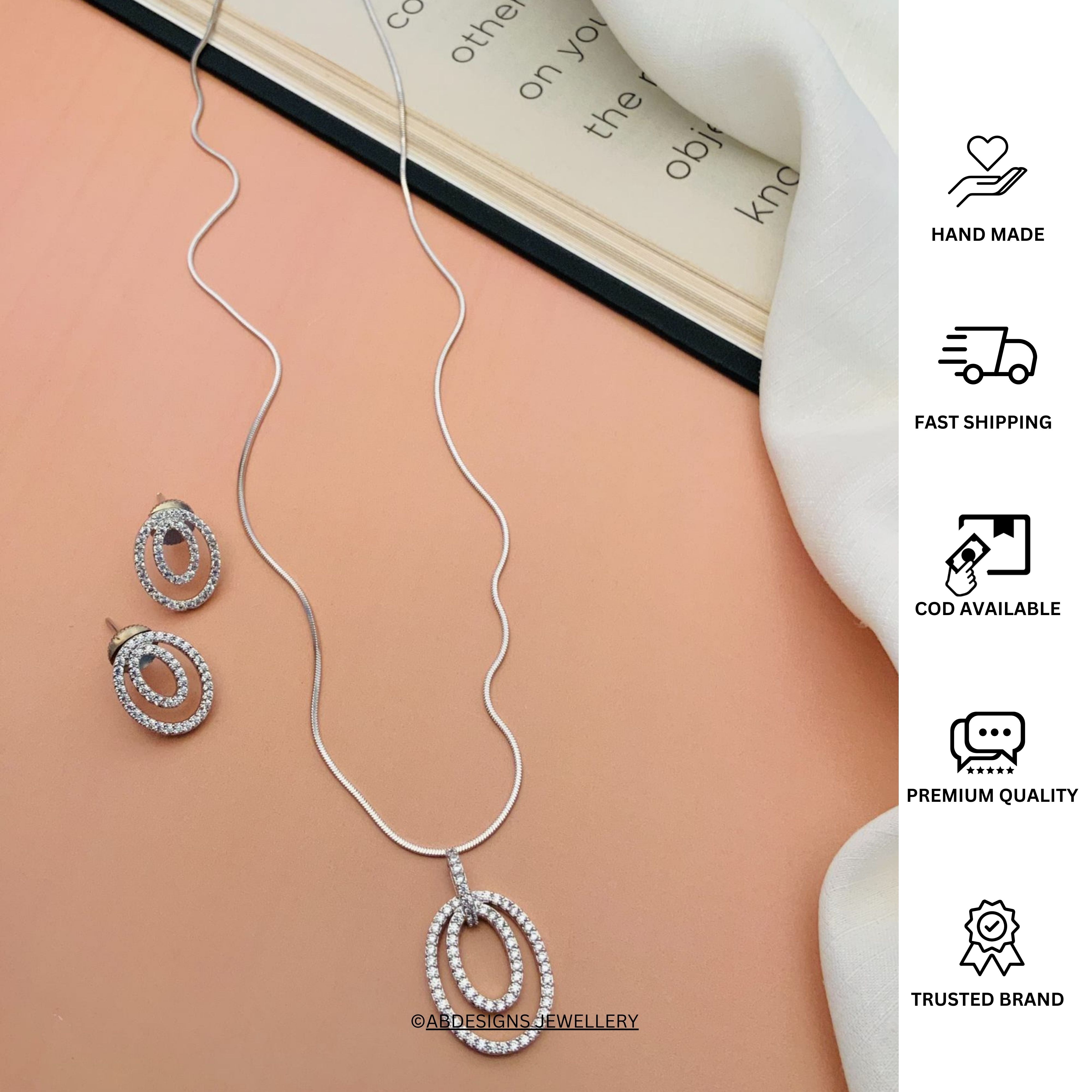 Abdesigns Silver Plated Pendant Chain