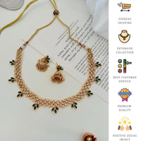 Thumbnail for Stunning Antique Gold Plated Matt Finish Necklace Set