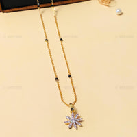 Thumbnail for Contemporary Floral Gold Plated Mangalsutra