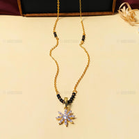 Thumbnail for Contemporary Floral Gold Plated Mangalsutra
