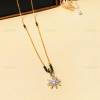 Thumbnail for Contemporary Floral Gold Plated Mangalsutra