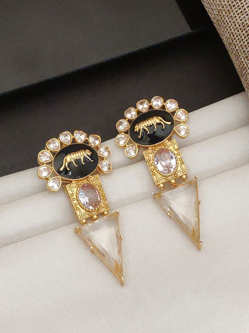 Abdesigns Sabyasachi Style Gold Plated Earring