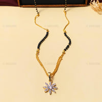 Thumbnail for Contemporary Floral Gold Plated Mangalsutra