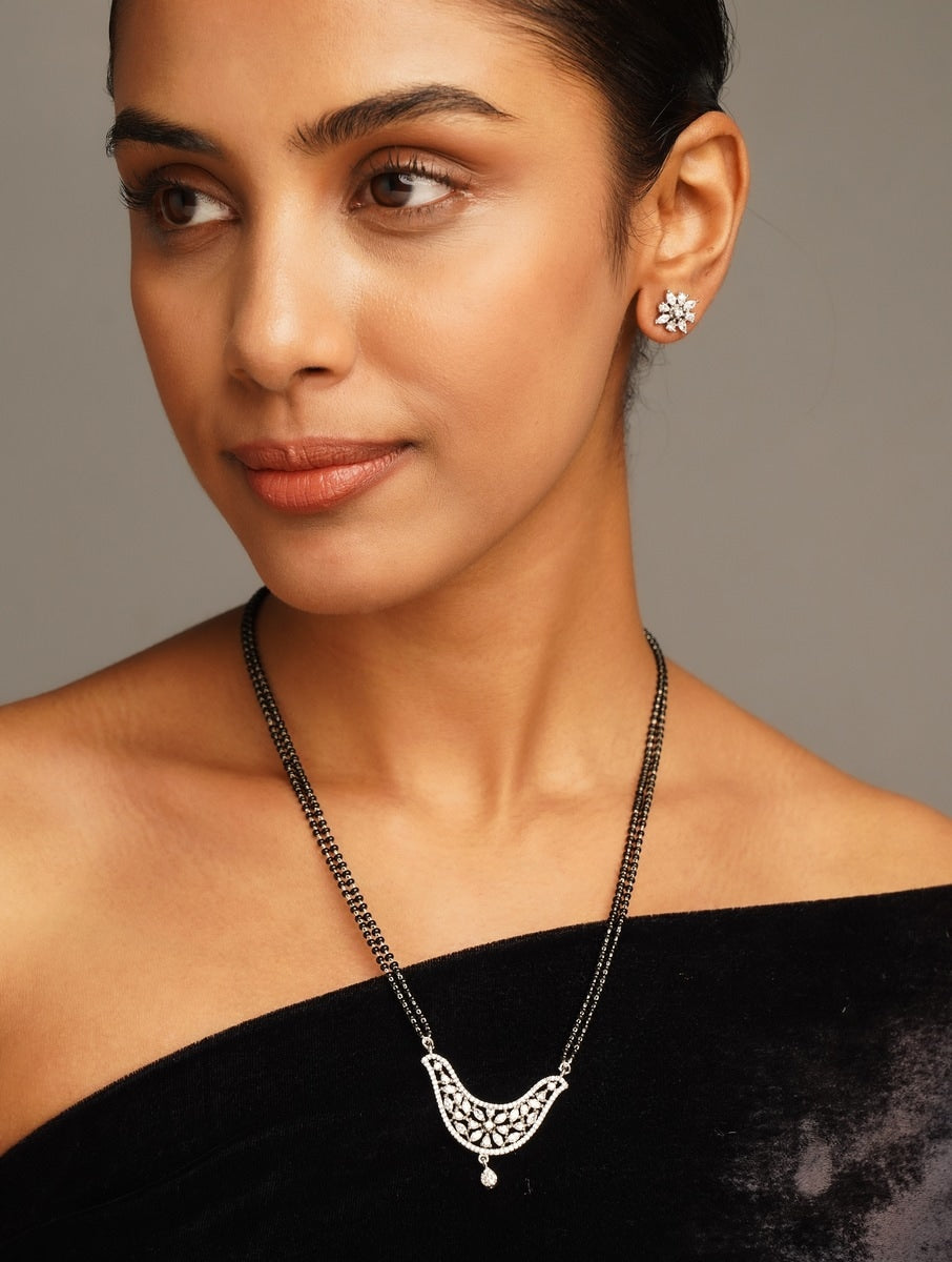 Unique American Diamond Mangalsutra Set