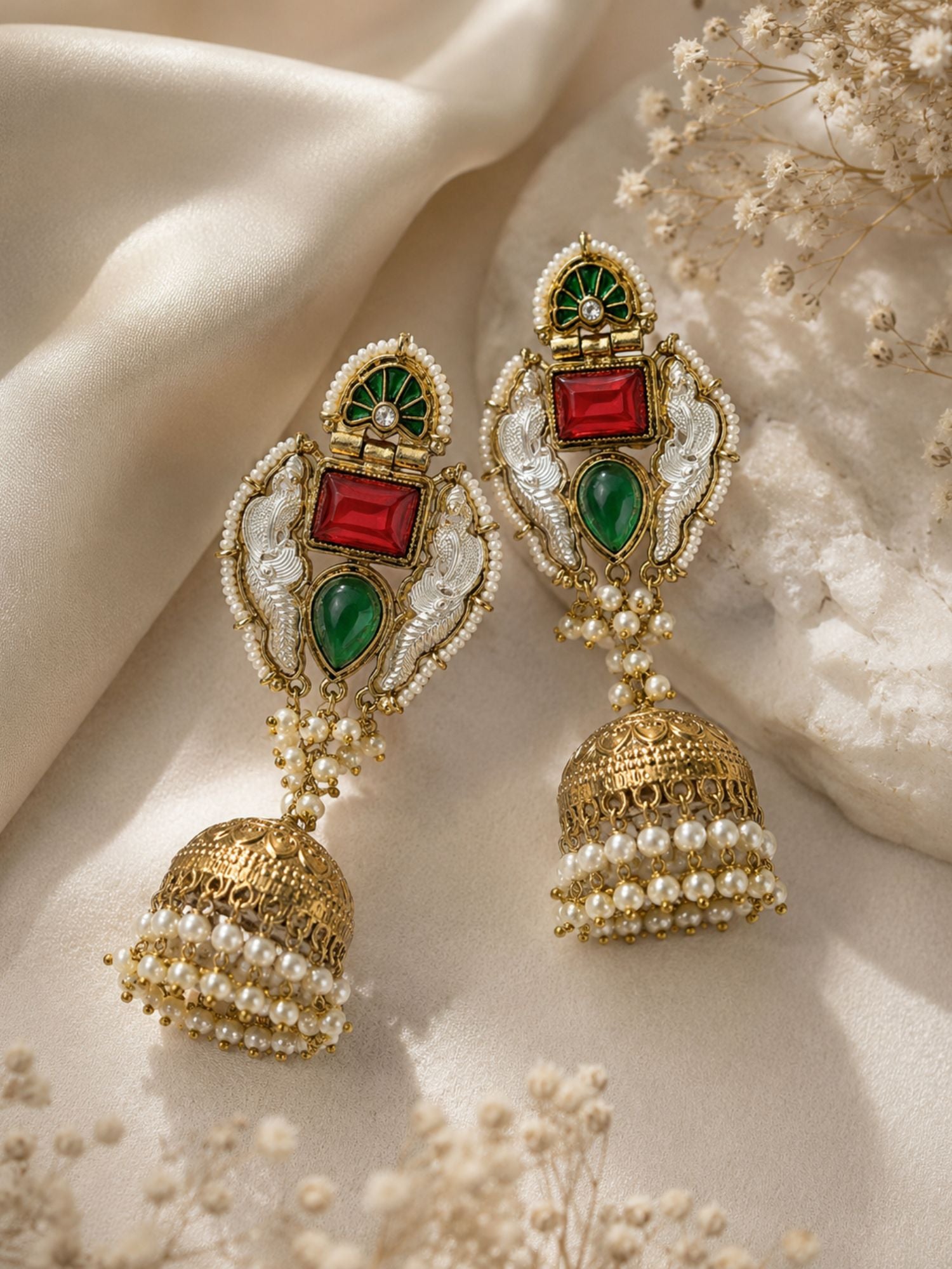 Jhumka with Pearl Drops