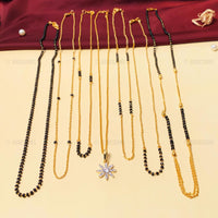 Thumbnail for Contemporary Floral Gold Plated Mangalsutra