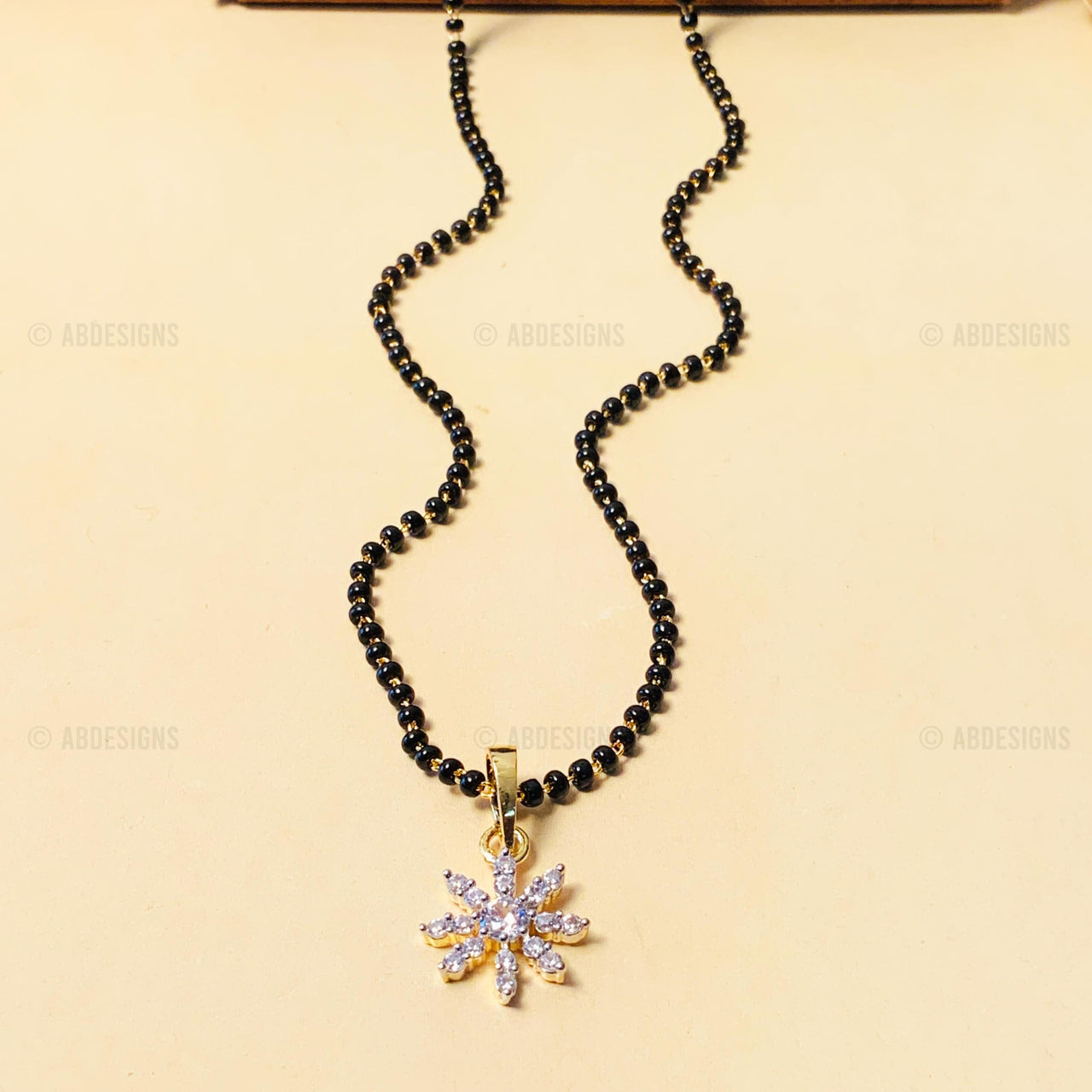 Contemporary Floral Gold Plated Mangalsutra