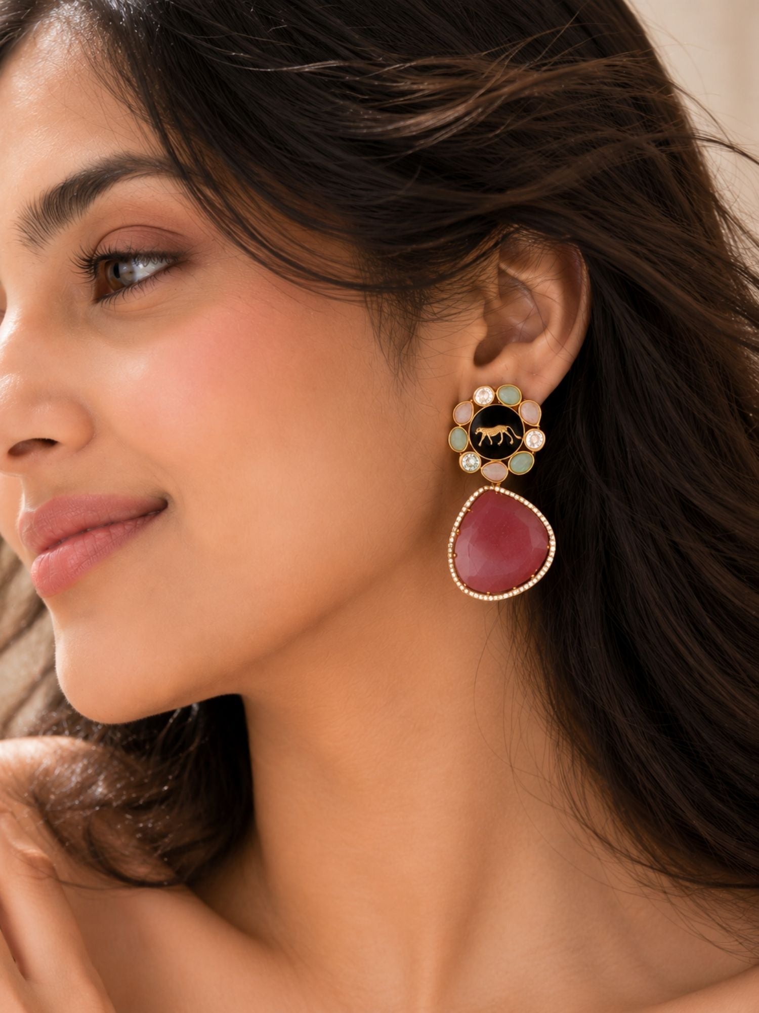 Panther Statement Earrings in Gold Plating – Bold Glamour | Abdesigns