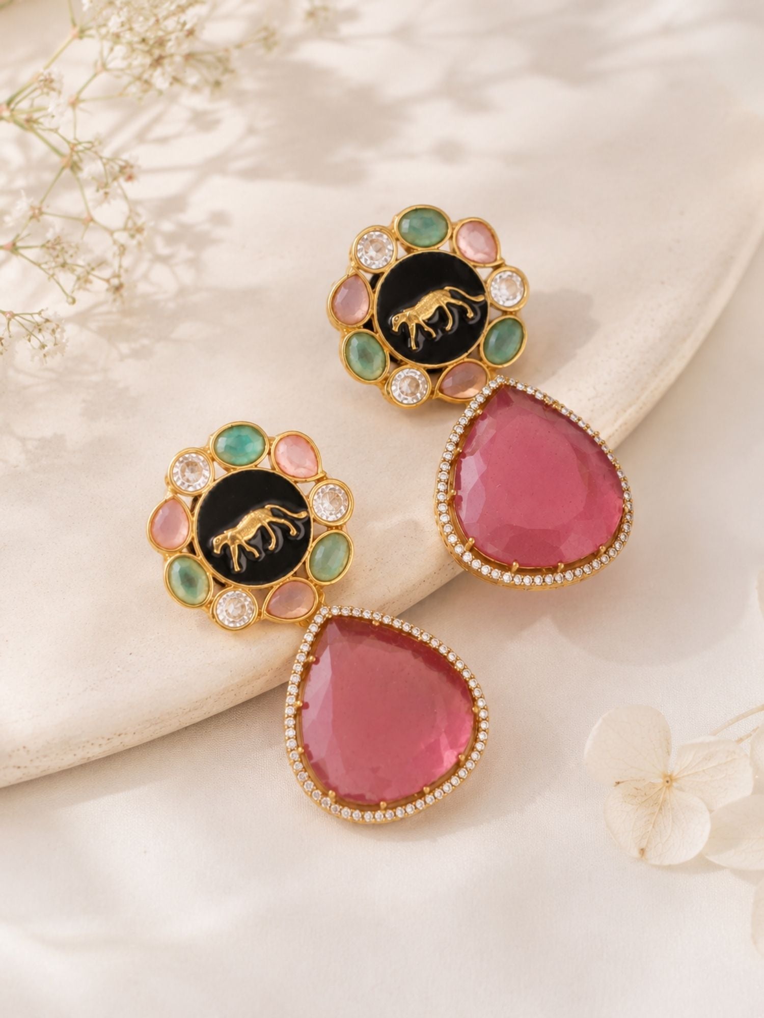 Panther Statement Earrings in Gold Plating – Bold Glamour | Abdesigns