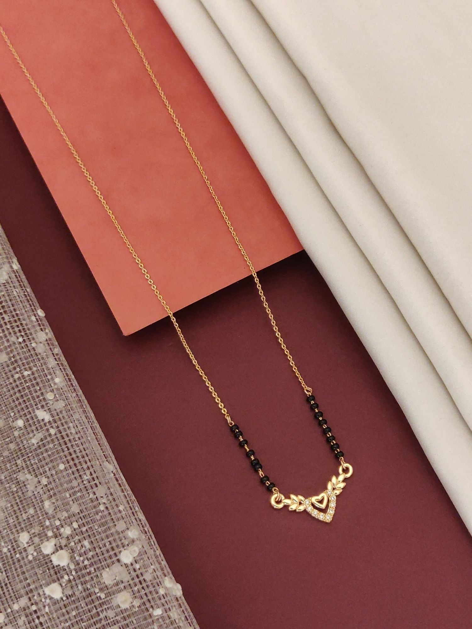 RoseGold Plated American Diamond Mangalsutra - mangalsutra by Abdesigns Jewellery