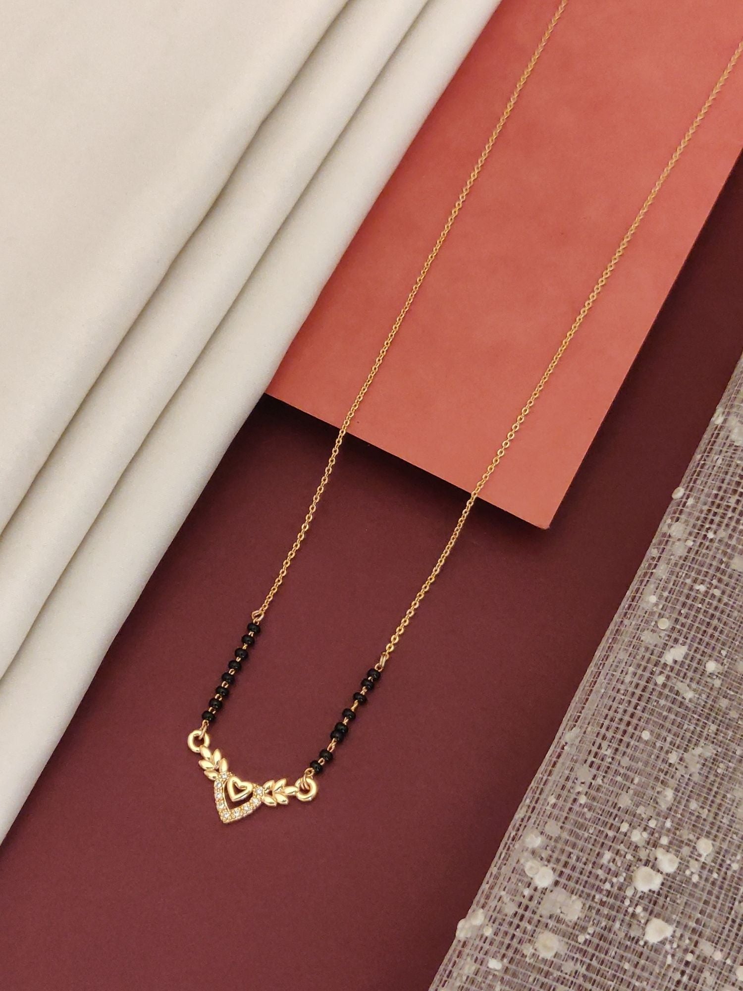 RoseGold Plated American Diamond Mangalsutra - mangalsutra by Abdesigns Jewellery