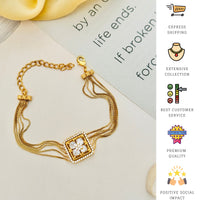 Thumbnail for High Quality Gold Plated American Diamond Hand Bracelet