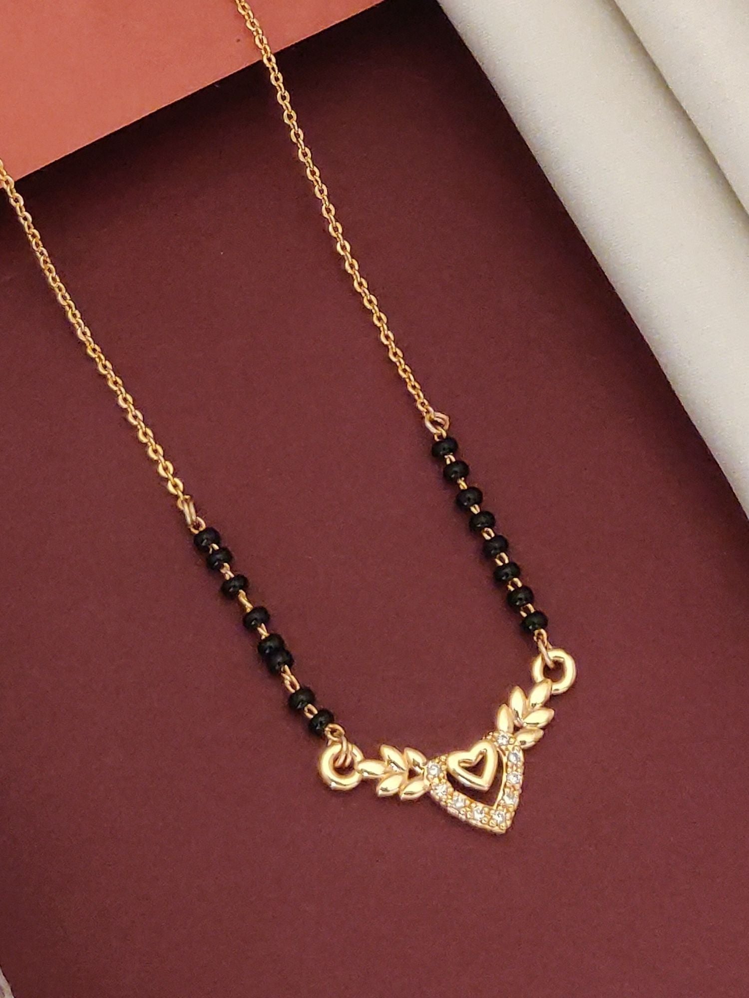 RoseGold Plated American Diamond Mangalsutra - mangalsutra by Abdesigns Jewellery