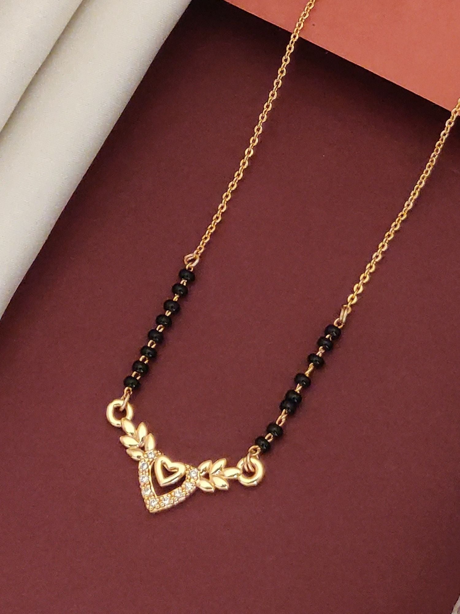 RoseGold Plated American Diamond Mangalsutra - mangalsutra by Abdesigns Jewellery