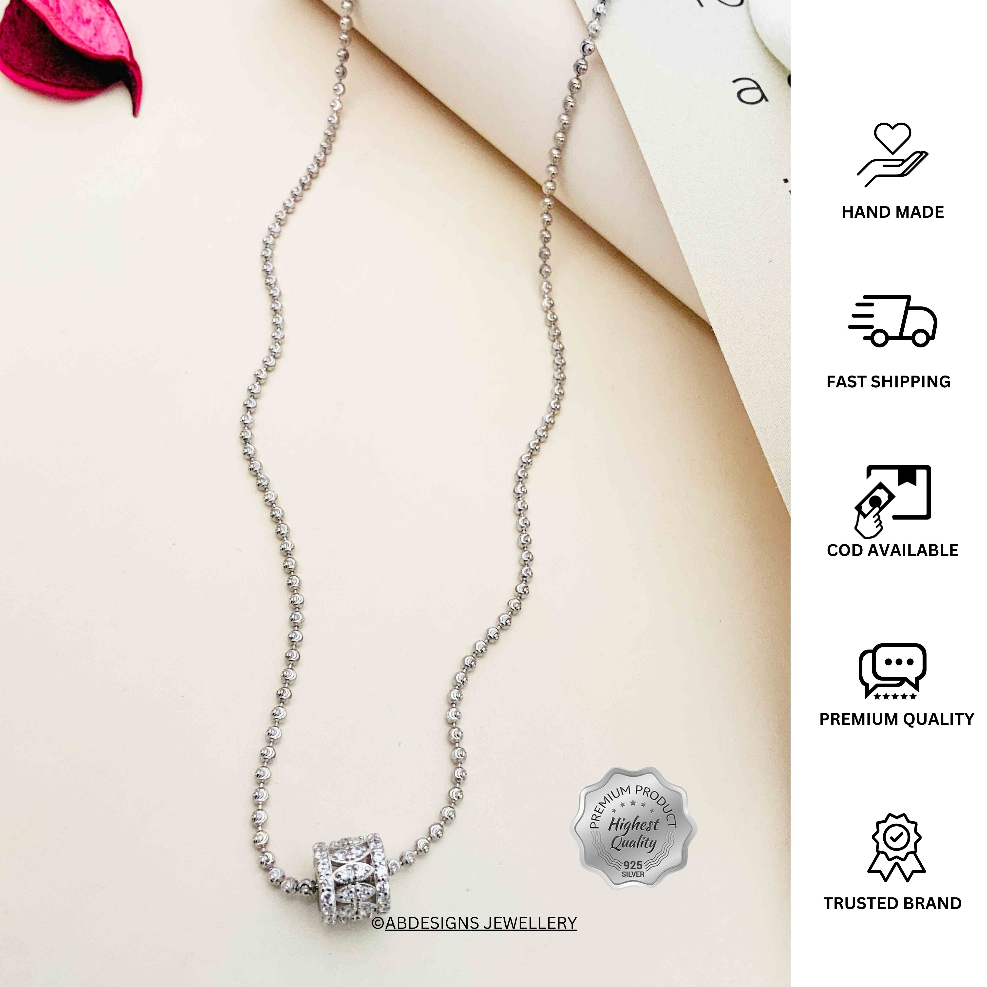 Abdesigns 925 Fine Silver Pendant Chain Collection 