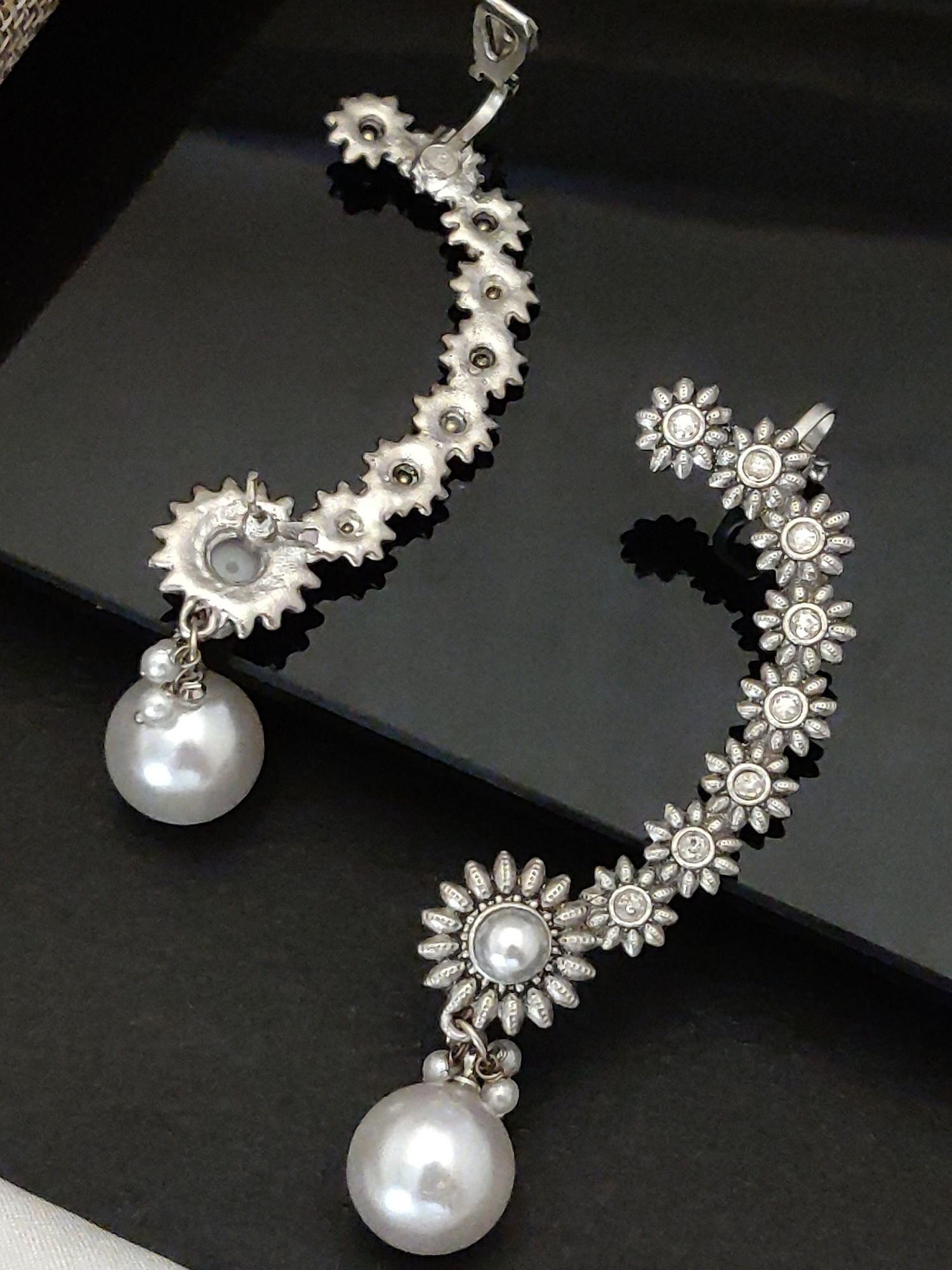 Abdesigns German Silver Plated Ear Cuffs Earring