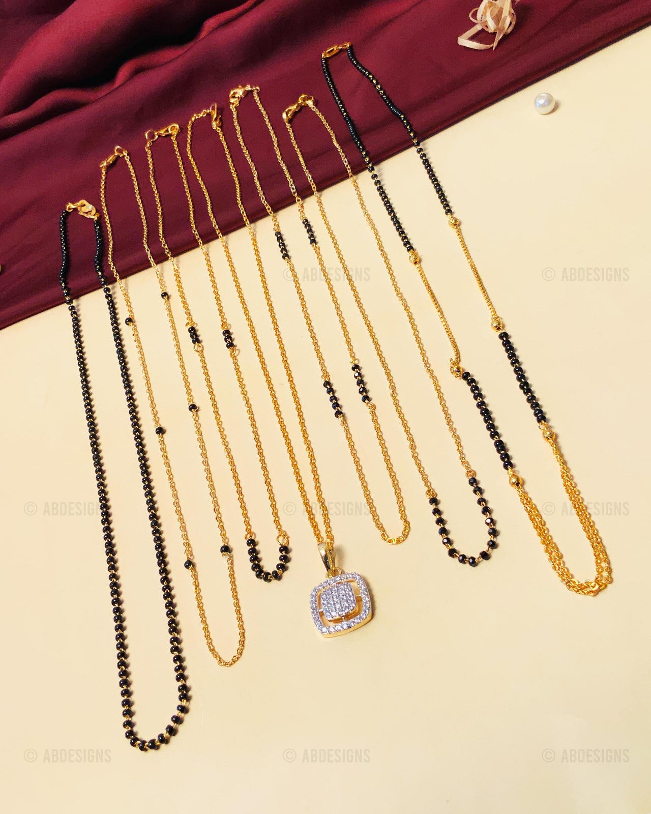 Timeless High Quality Cube Gold Plated Mangalsutra