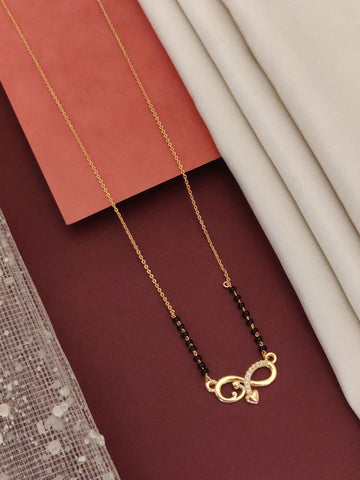 RoseGold Plated American Diamond Mangalsutra - mangalsutra by Abdesigns Jewellery