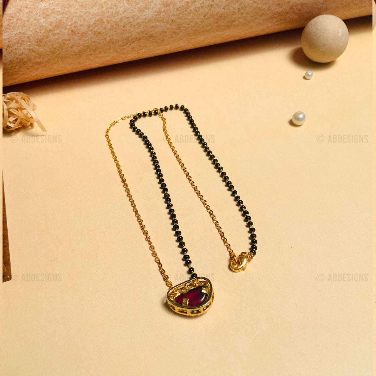 High Quality Classic Gold Plated Mother Pearl Mangalsutra