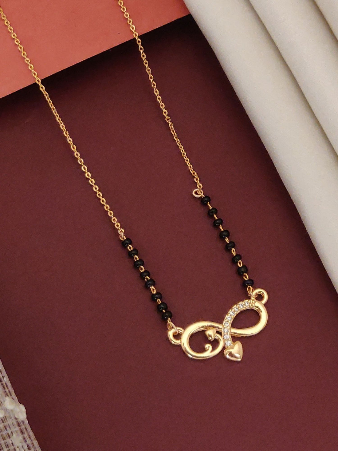 Abdesigns RoseGold Plated American Diamond Mangalsutra