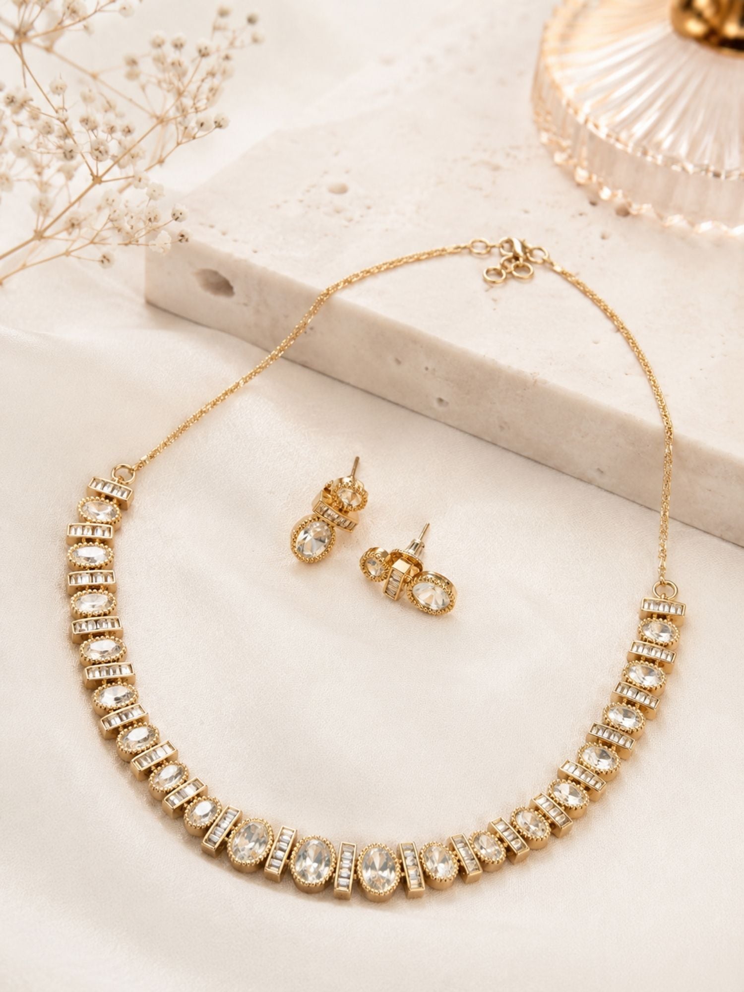 Minimal CZ Necklace Set | Abdesigns