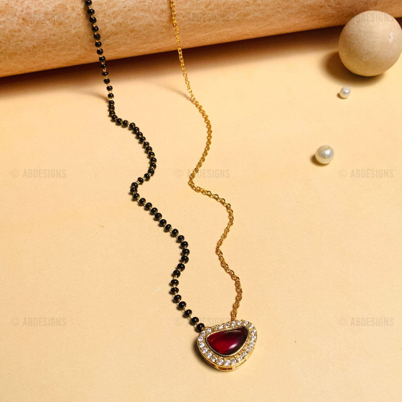 High Quality Classic Gold Plated Mother Pearl Mangalsutra