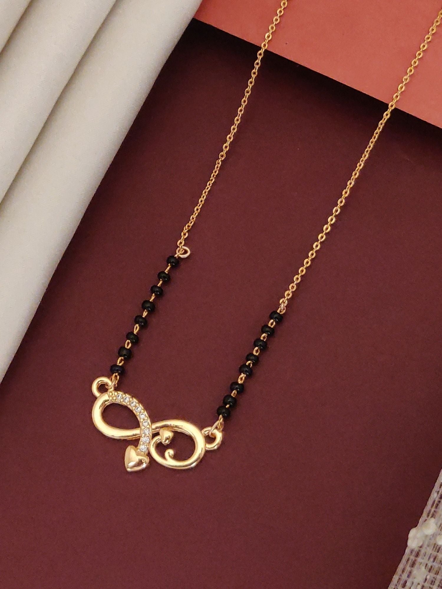 RoseGold Plated American Diamond Mangalsutra - mangalsutra by Abdesigns Jewellery