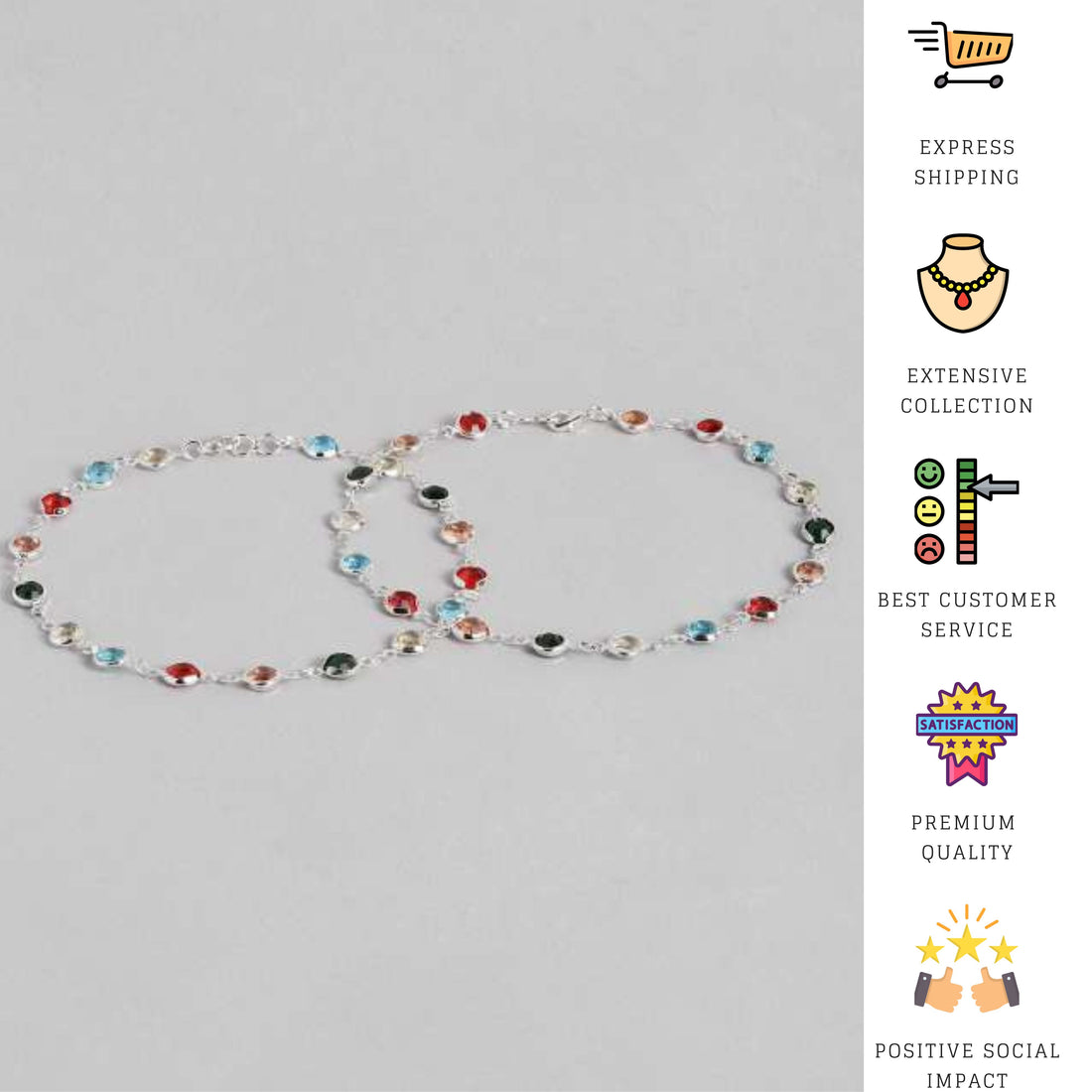 Silver Plated Anklets 