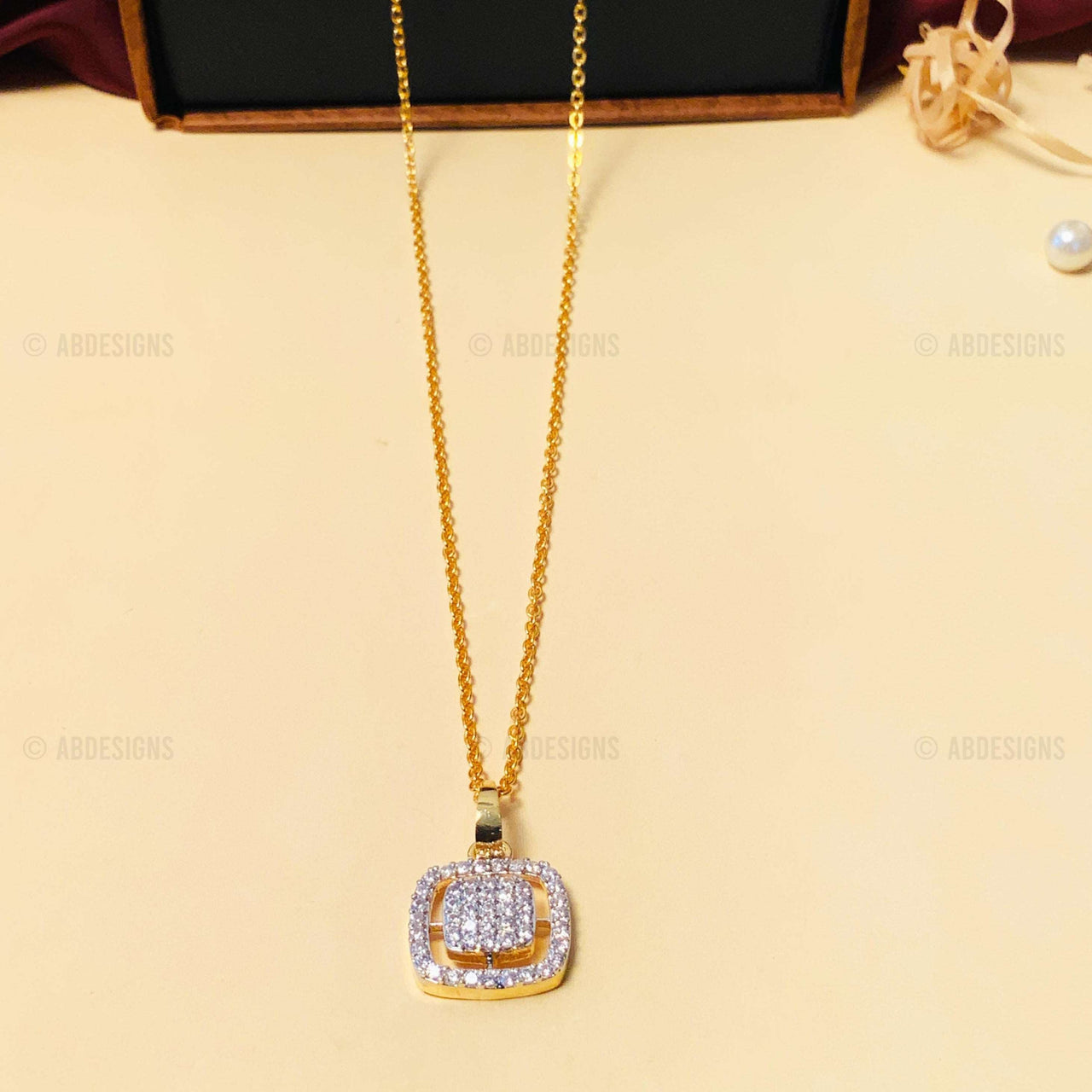 Alluring High-Quality Gold Plated Pendant Chain - Abdesignsjewellery