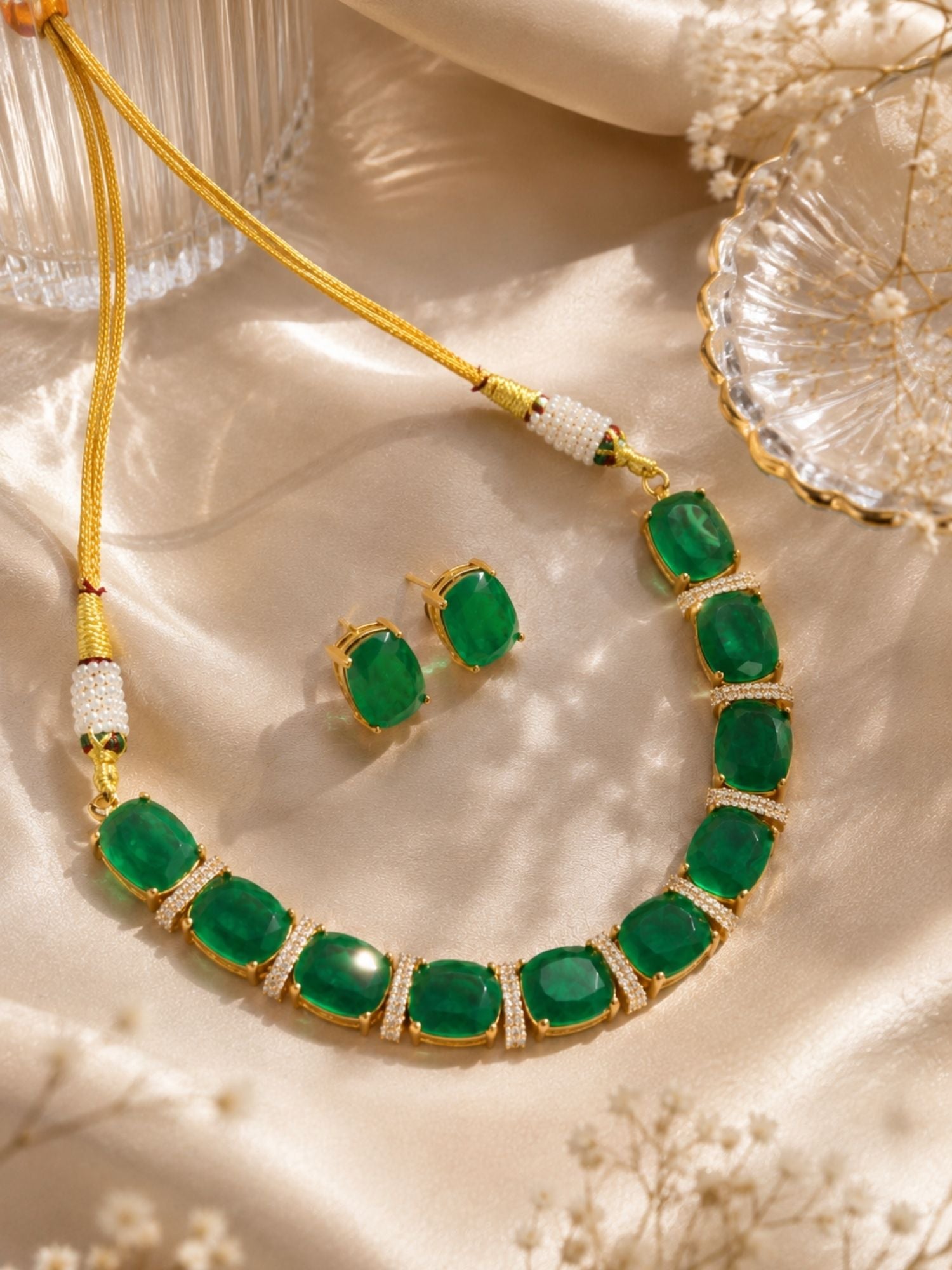 Unique Crystal Choker Necklace Set | Abdesigns