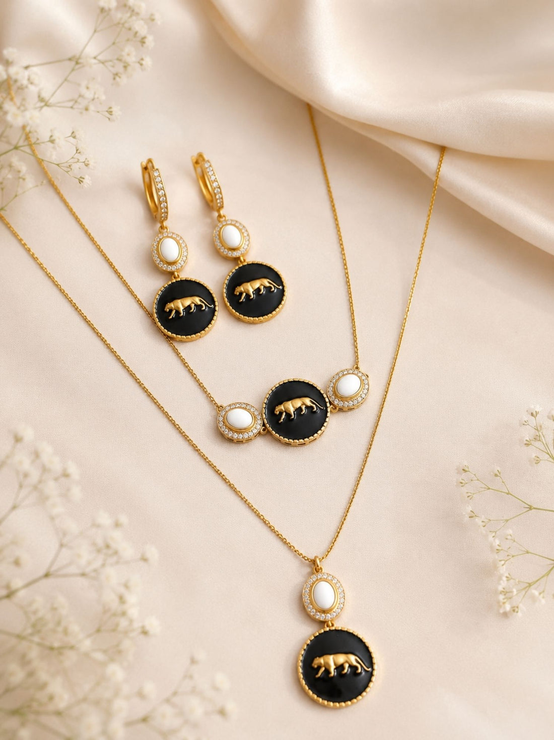 Statement Panther Pendant Necklace in Gold Plating | Abdesigns
