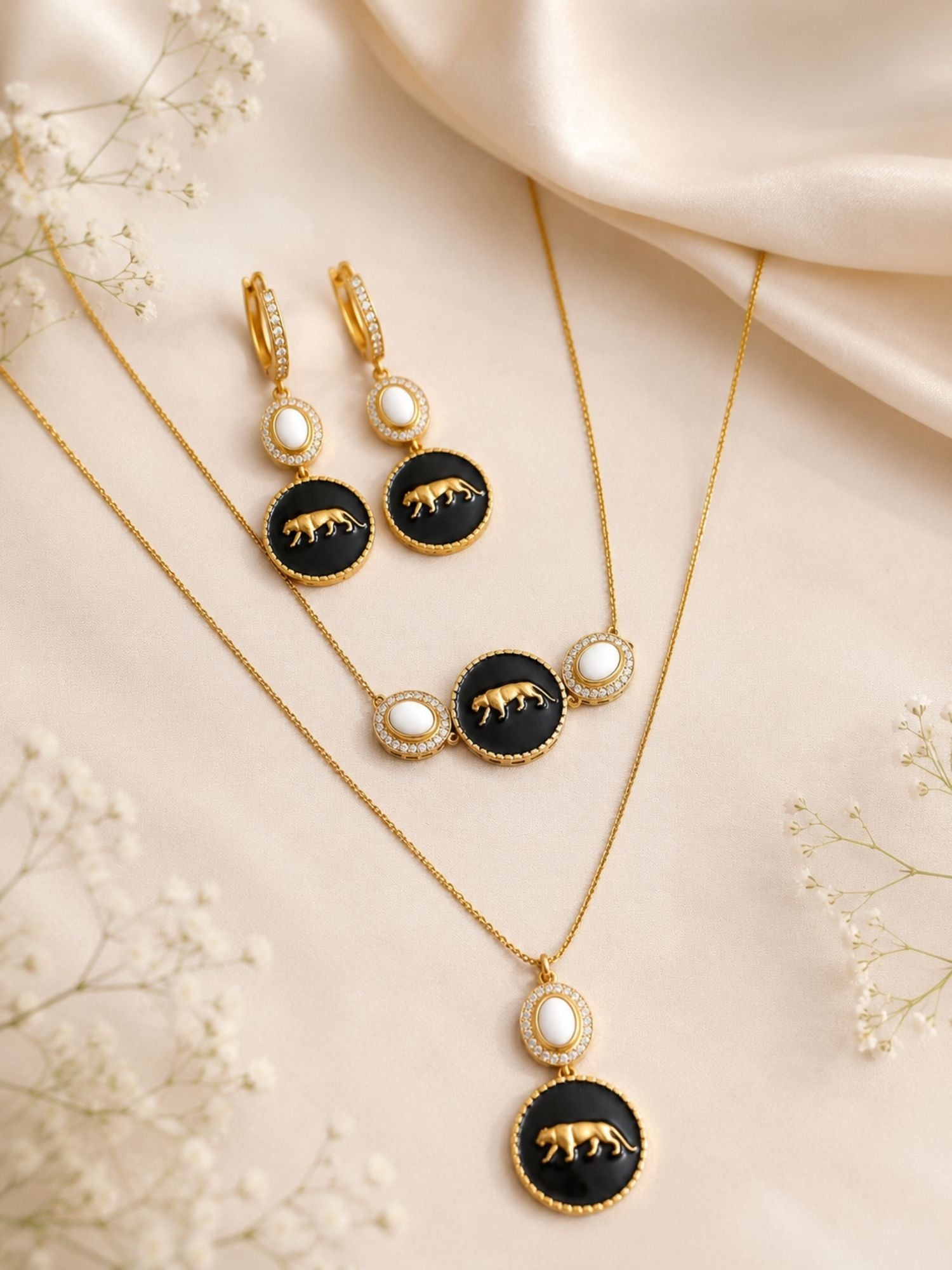 Statement Panther Pendant Necklace in Gold Plating | Abdesigns