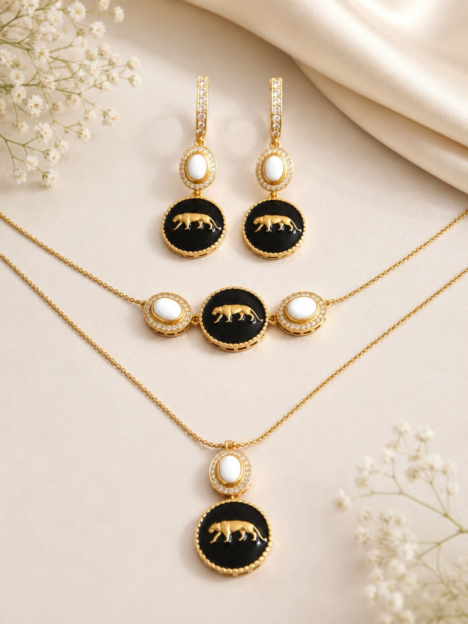 Statement Panther Pendant Necklace in Gold Plating | Abdesigns