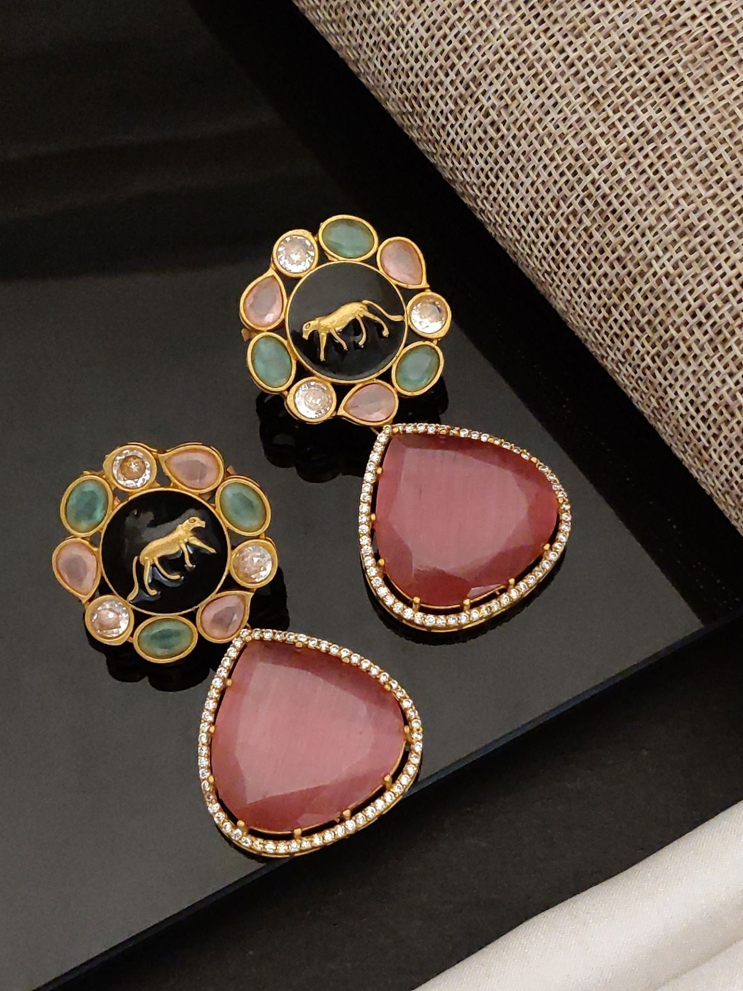 Abdesigns Sabyasachi Style Gold Plated Earring