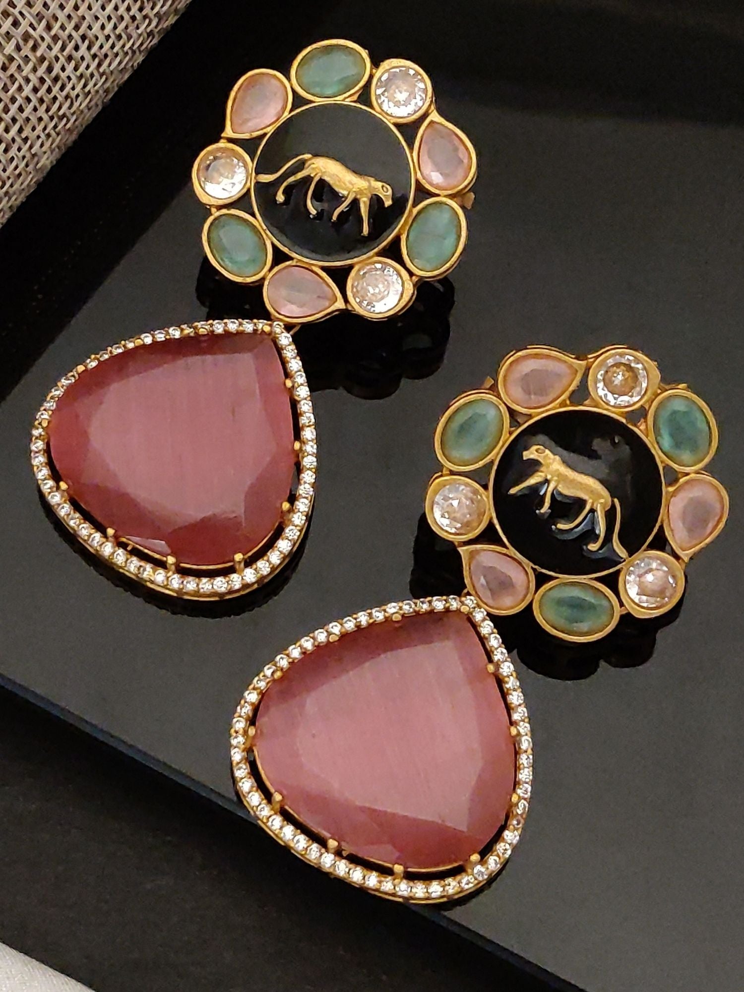 Abdesigns Sabyasachi Style Gold Plated Earring