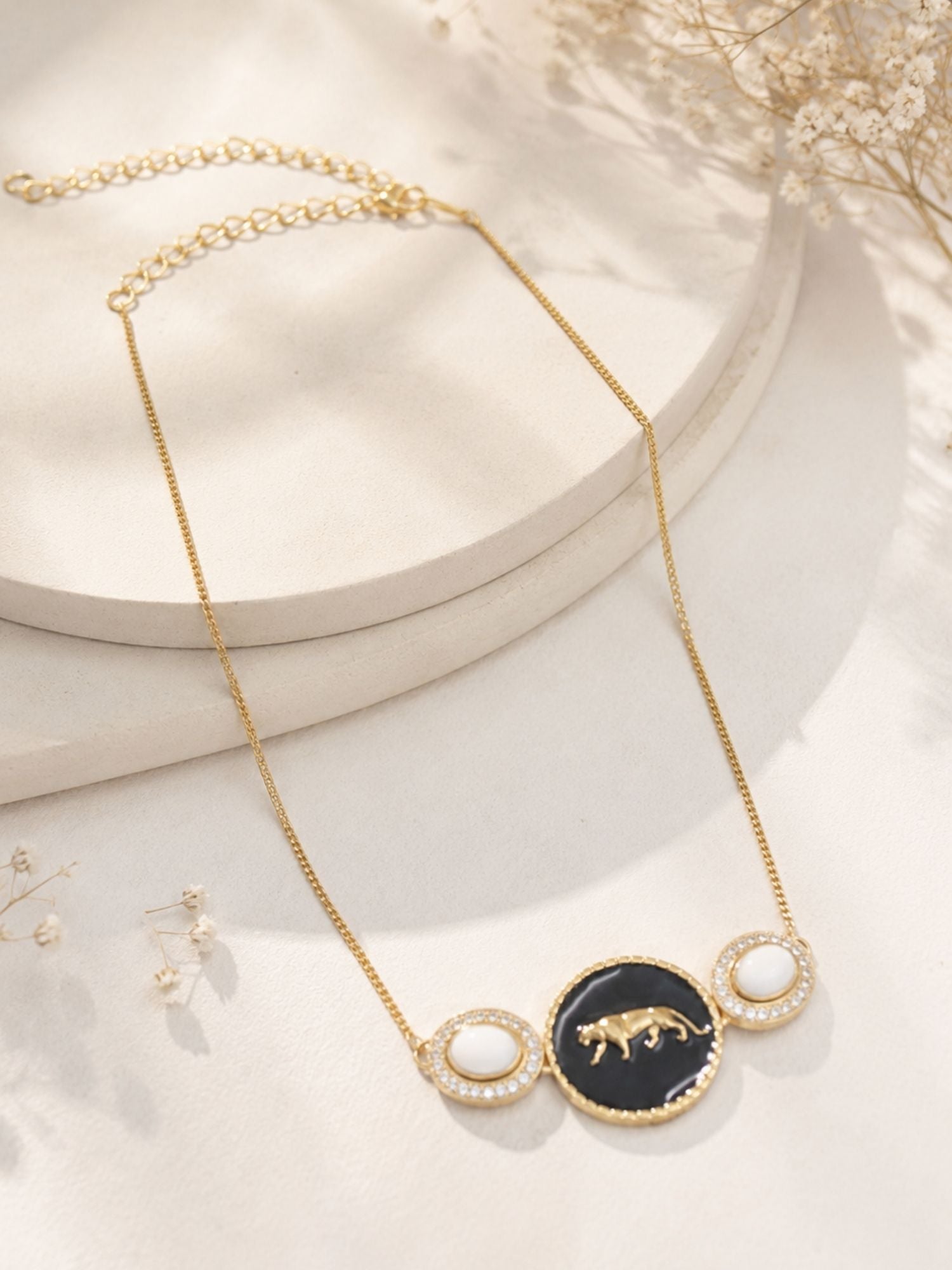 Statement Panther Pendant Necklace in Gold Plating | Abdesigns