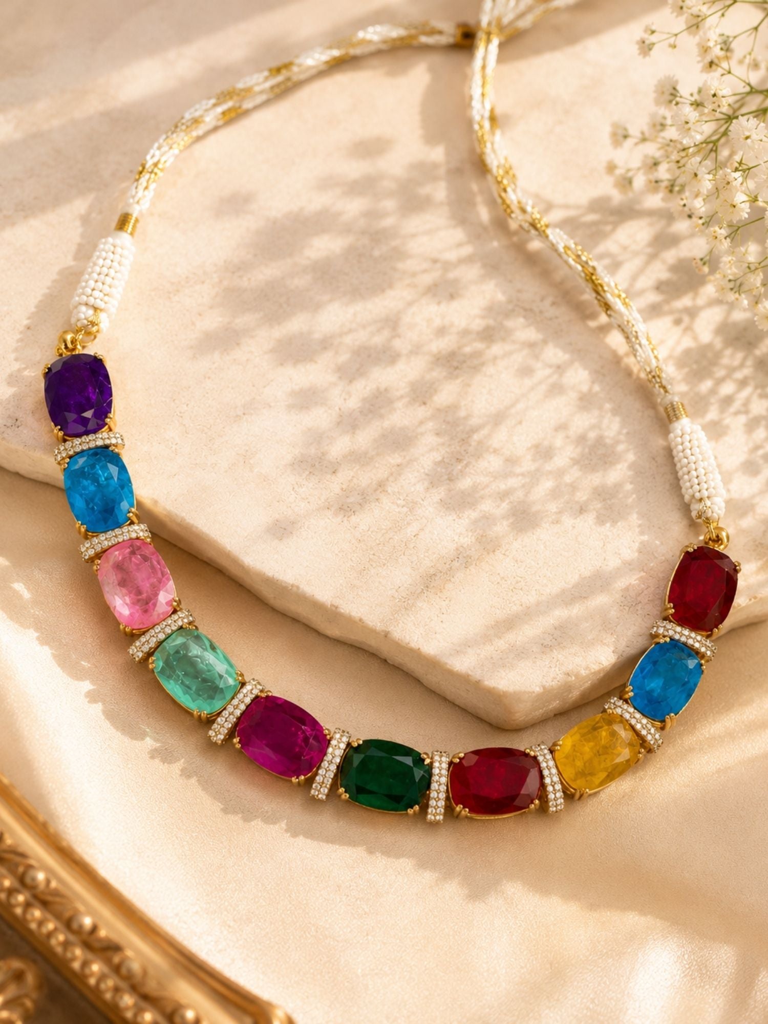 Unique Crystal Choker Necklace Set | Abdesigns