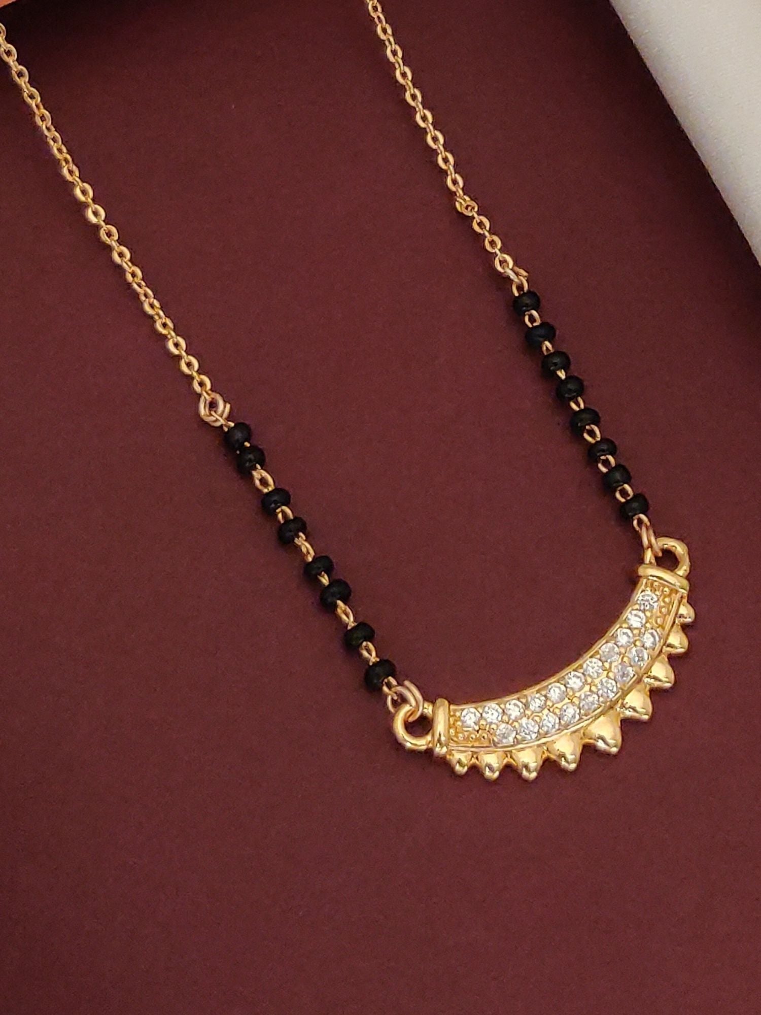 Abdesigns RoseGold Plated American Diamond Mangalsutra