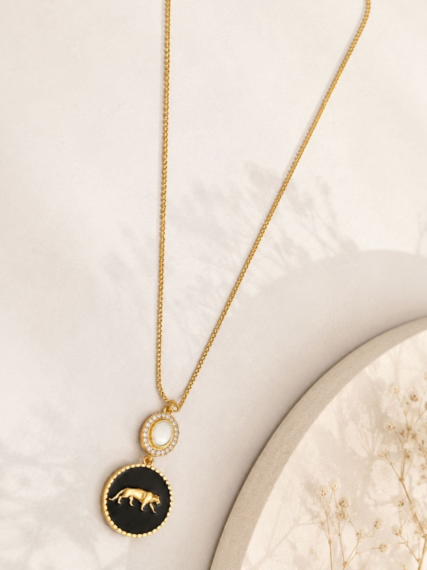 Statement Panther Pendant Necklace in Gold Plating | Abdesigns
