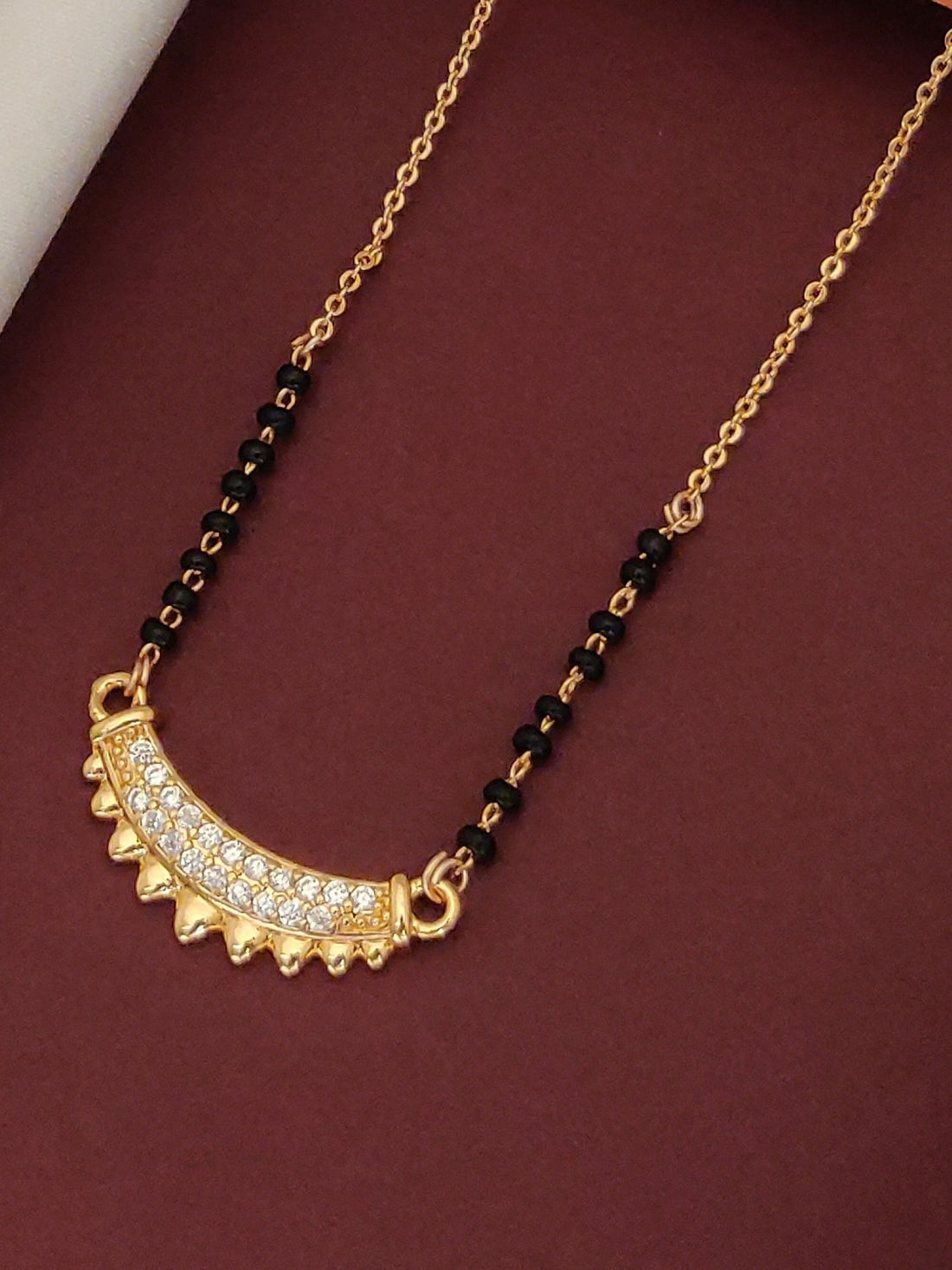 Abdesigns RoseGold Plated American Diamond Mangalsutra
