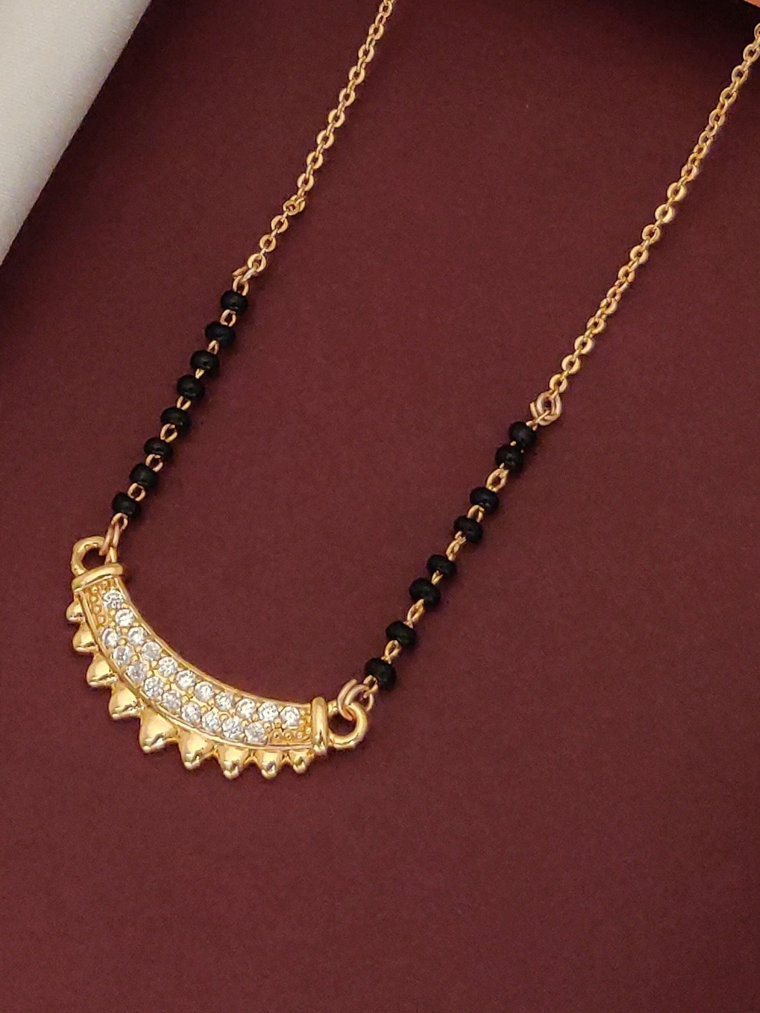 Abdesigns RoseGold Plated American Diamond Mangalsutra