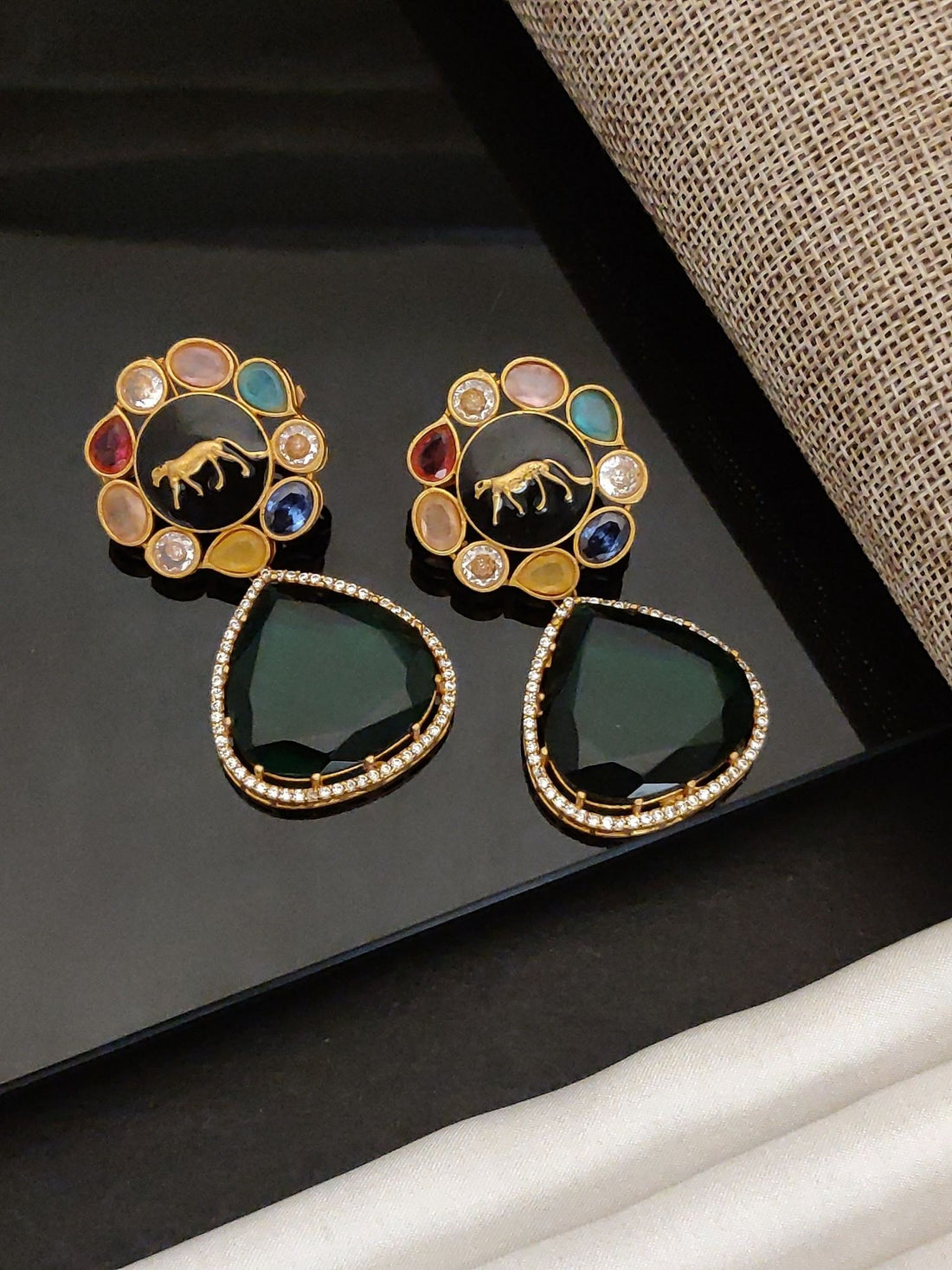 Abdesigns Sabyasachi Style Gold Plated Earring