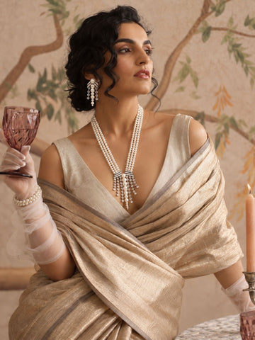 Silver Plated AD Stone Pearl Layered Mala Necklace Set | Abdesigns