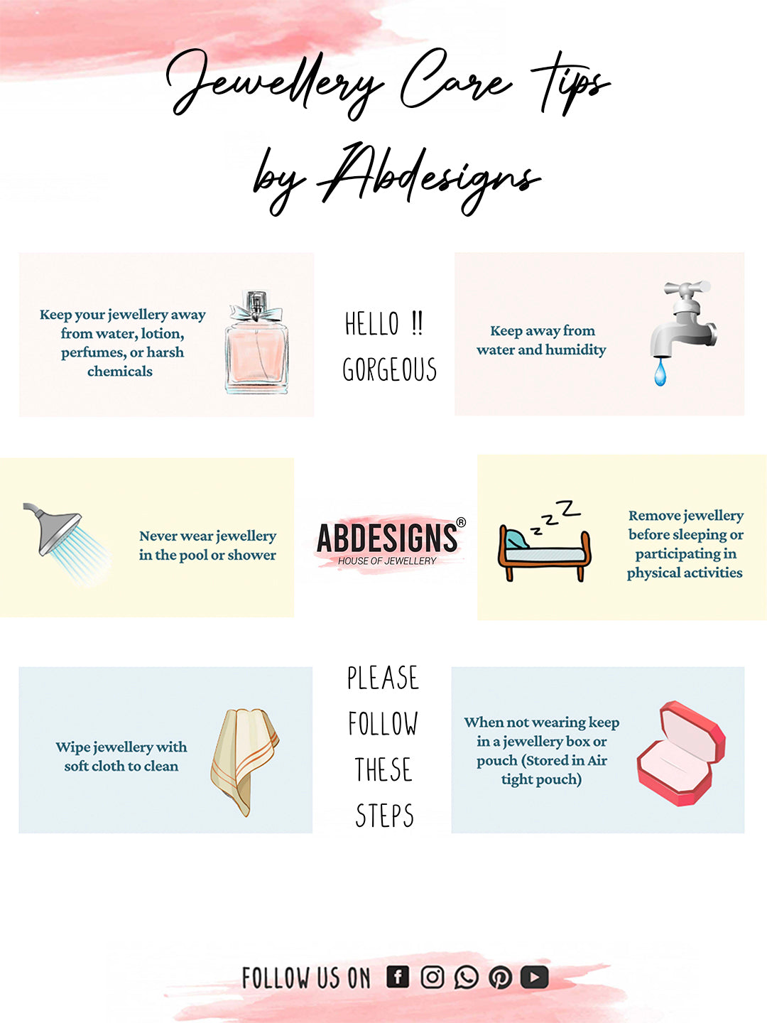 Abdesigns Jewellery Care Tip