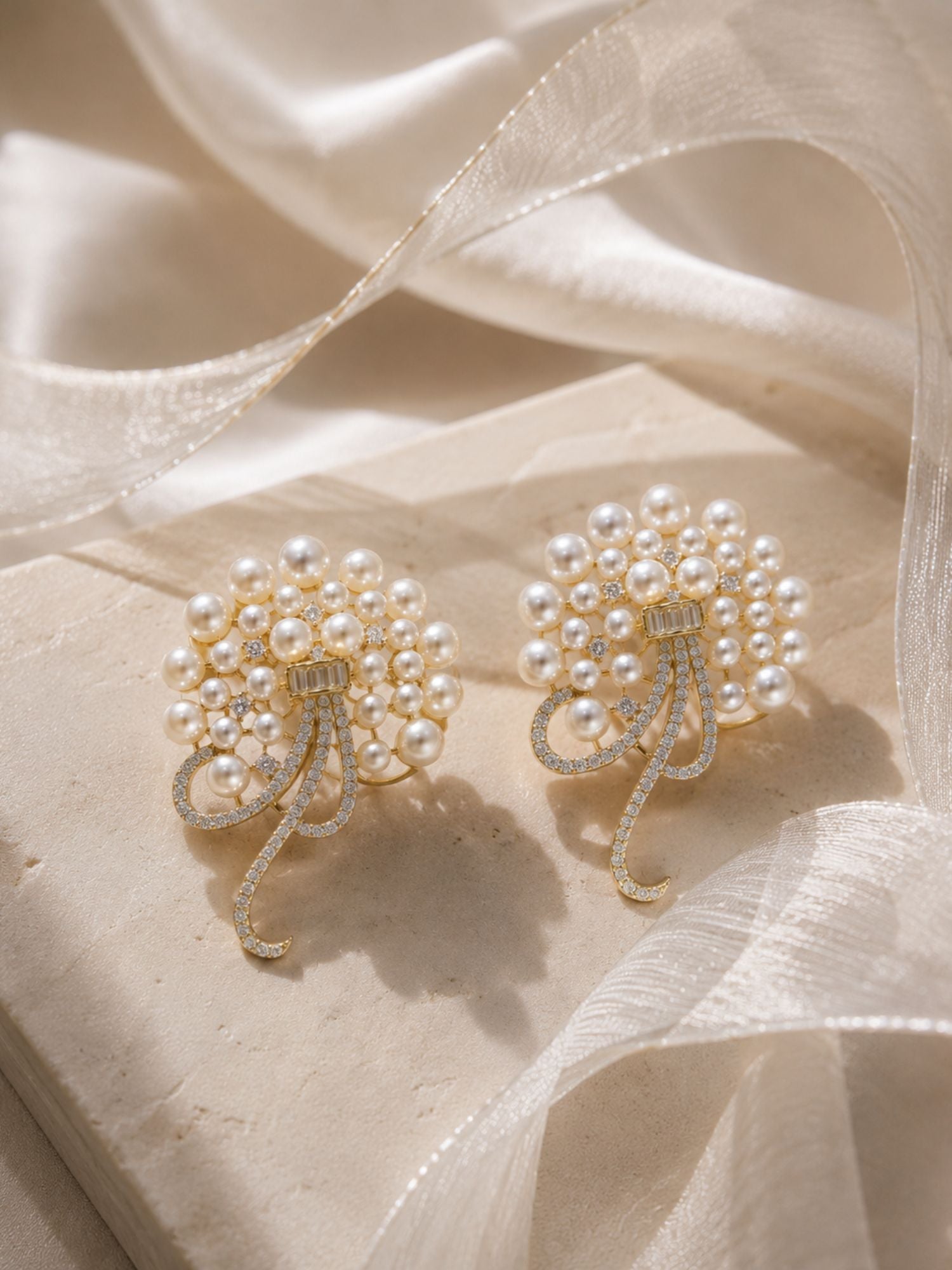 Gold Plated American Diamond Studs Earring - earrings by Abdesigns Jewellery