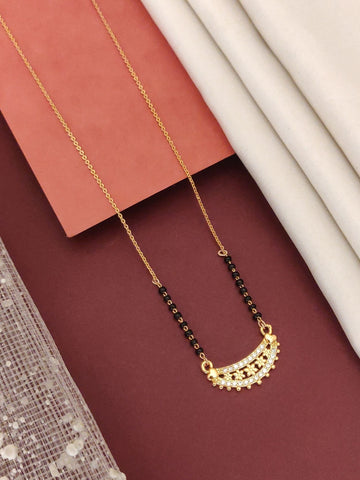 Abdesigns RoseGold Plated American Diamond Mangalsutra