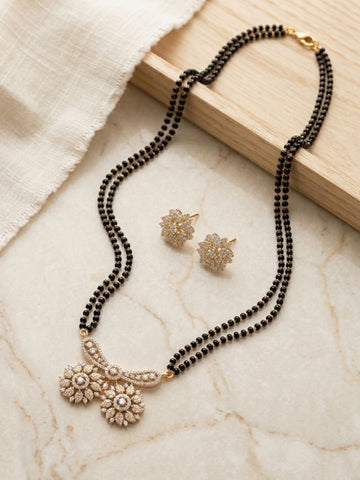 Abdesigns Mesmerizing gold plated mangalsutra for women