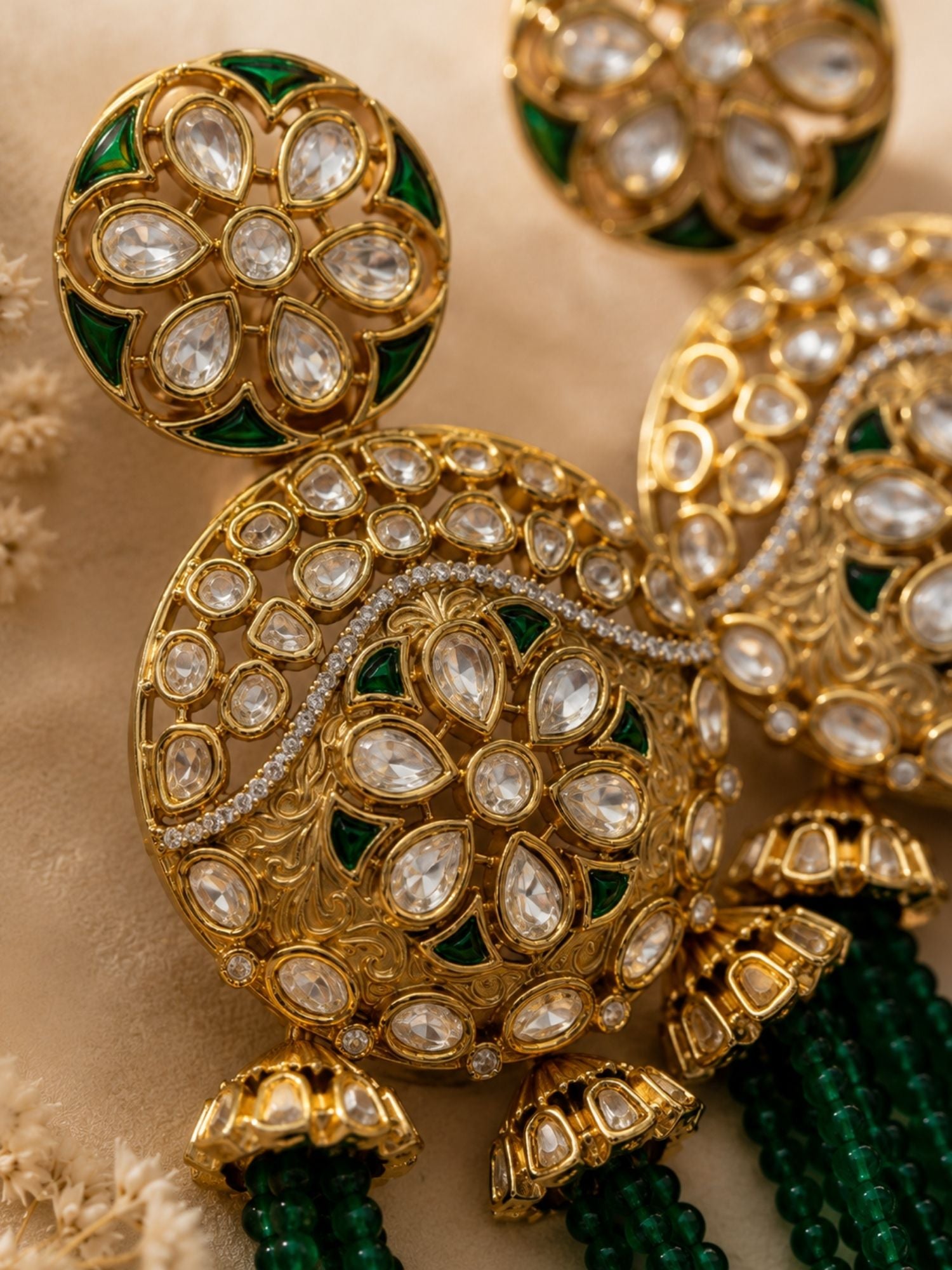 Kundan Tassel Earrings in Gold Finish – Festive Wear | Abdesigns Jewellery