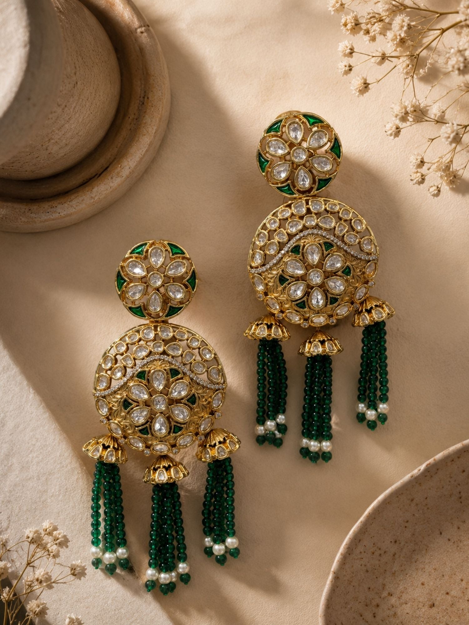 Kundan Tassel Earrings in Gold Finish – Festive Wear | Abdesigns Jewellery