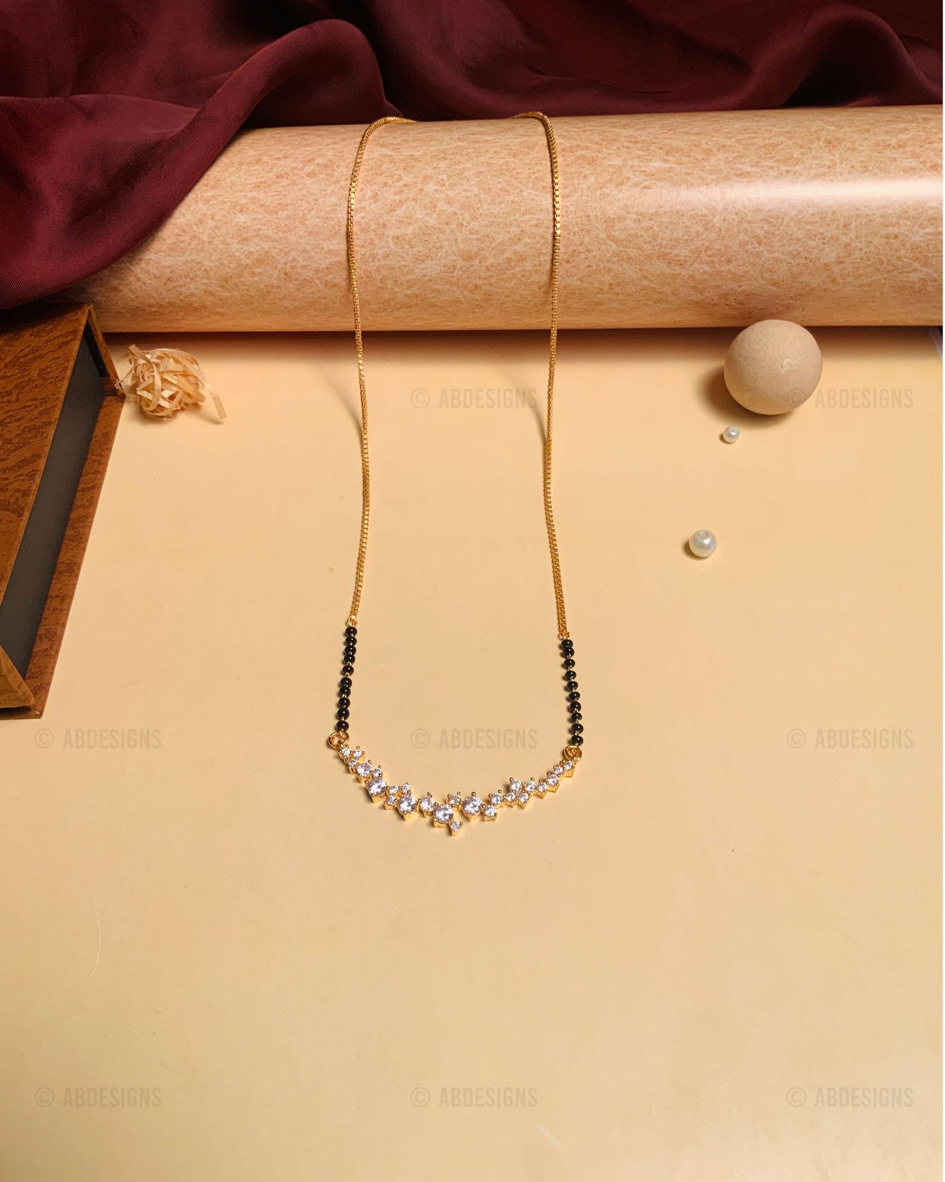 Statement Gold Plated Popular Diamond Mangalsutra - mangalsutra by Abdesigns Jewellery